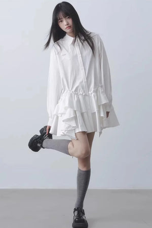 Asymmetrical Ruffled Dress