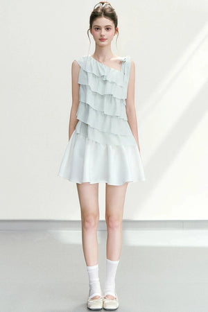 Asymmetrical Ruffled Off-Shoulder Blouse