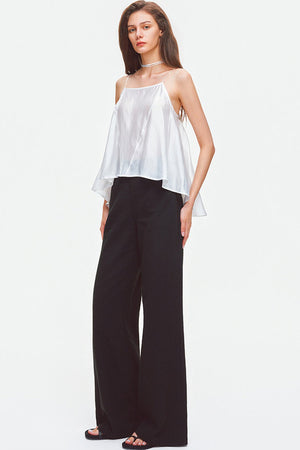 Asymmetrical Satin Camisole Top