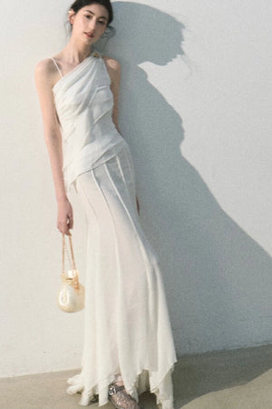 Asymmetrical Shoulder-Cut Tank Top