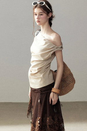 Asymmetrical Shoulder Summer Top