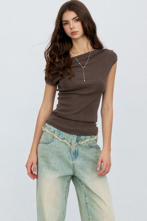 Asymmetrical Tencel Wool Top