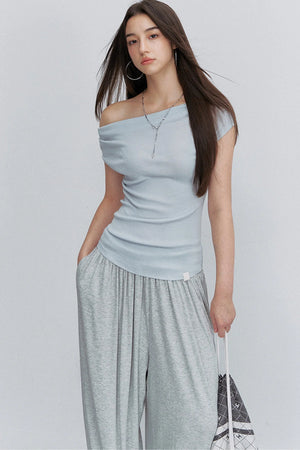 Asymmetrical Tencel Wool Top