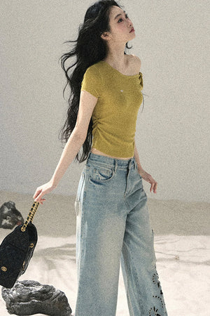 Asymmetrical Twist Summer Top