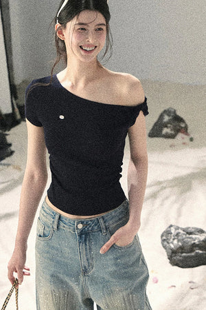 Asymmetrical Twist Summer Top
