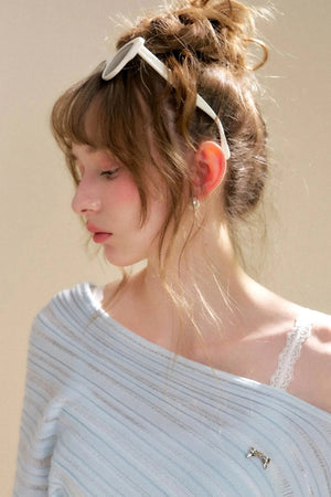 Asymmetrical Wool Knit Sweater