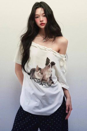 Asymmetry Strap Top