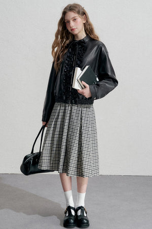 Autumn A-Line Plaid Skirt