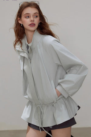 Autumn Draped Silhouette Trench Coat