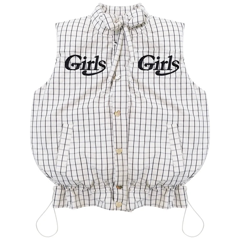 Autumn Embroidery Plaid Cotton Jacket