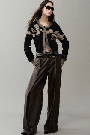 Autumn Jacquard Knitted Cardigan