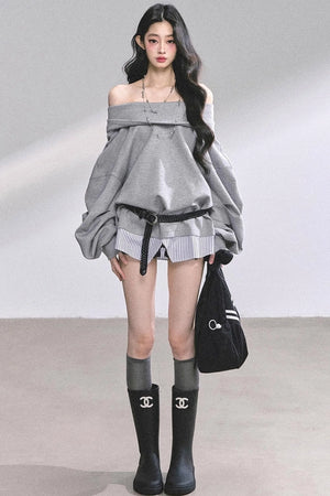 Autumn Oversized Hooded Sweatshirt