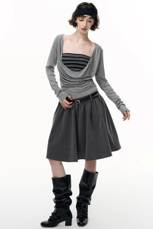 Autumn Pleated Skirt