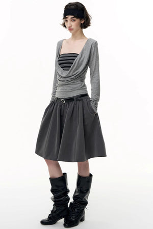 Autumn Pleated Skirt