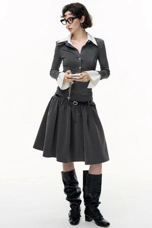 Autumn Pleated Skirt