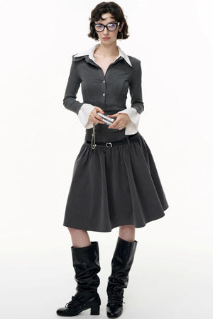 Autumn Pleated Skirt