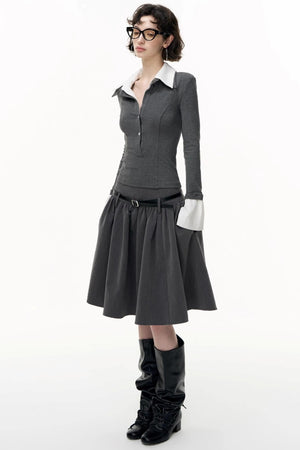 Autumn Pleated Skirt