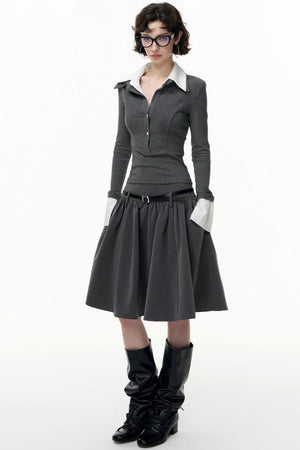 Autumn Pleated Skirt