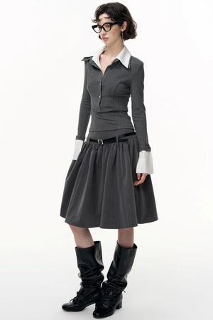 Autumn Pleated Skirt