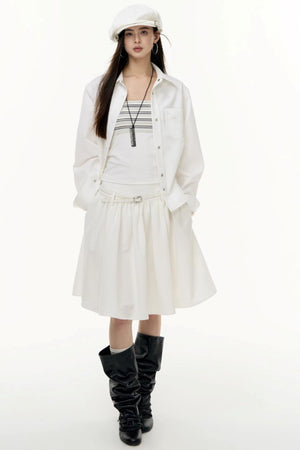 Autumn Pleated Skirt