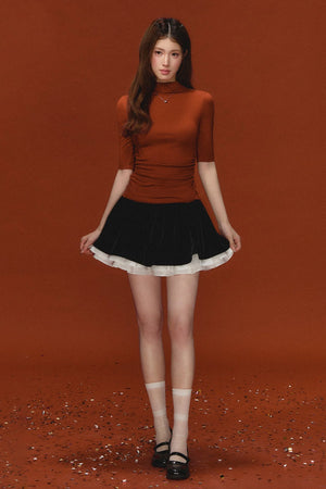 Autumn Ruched Knit Top