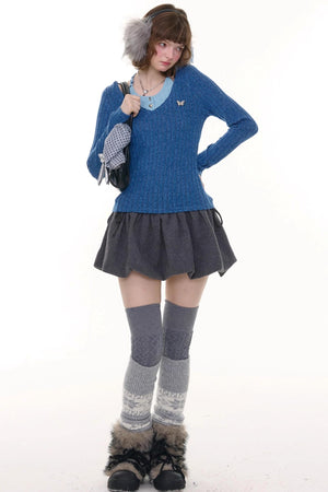 Autumn Slim Halterneck Knit Top