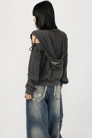 Autumn Swing Loose Gray Top
