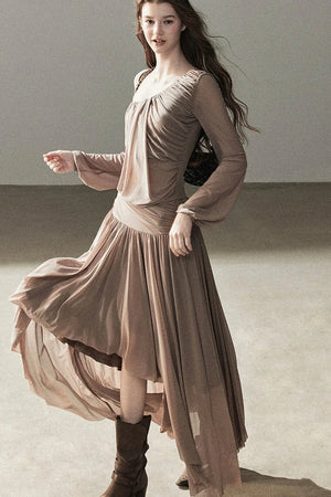 Autumn Two-Piece Top and Skirt Set-Up