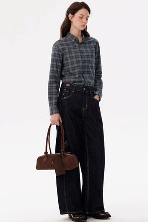 Autumn Vintage Layered Long-Sleeved Shirt