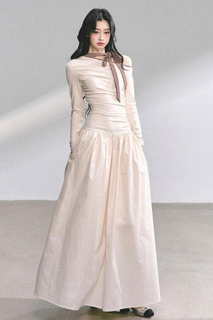 Autumn Waist Slimming Long Dress