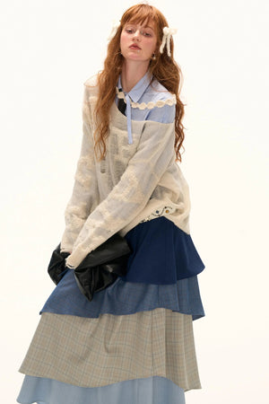 Autumn Wool Knit Smock Top