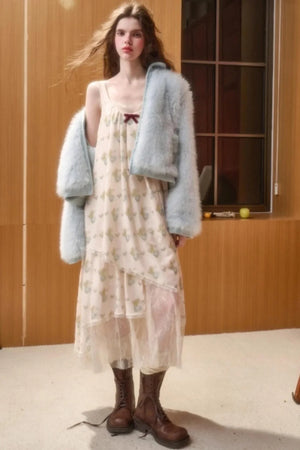 Baby Blue Fur Coat