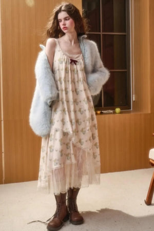 Baby Blue Fur Coat