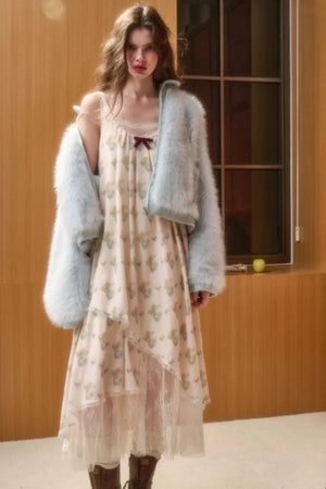 Baby Blue Fur Coat
