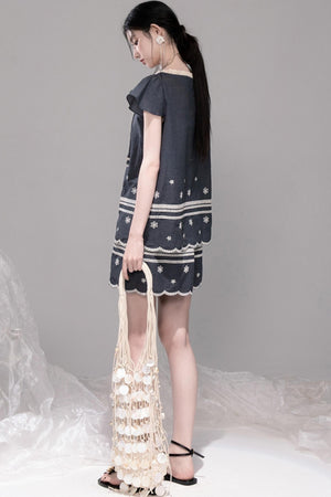 Bali Coconut Sea Embroidered Set