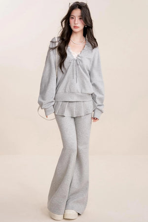 Ballet A-Line Pleated Skirt Bootcut Pants