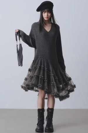 Ballet Studio Mesh Patchwork Dress