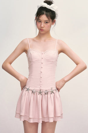 Ballet Style Pink Suspender Dress