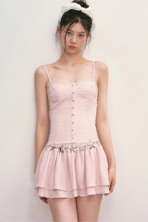 Ballet Style Pink Suspender Dress