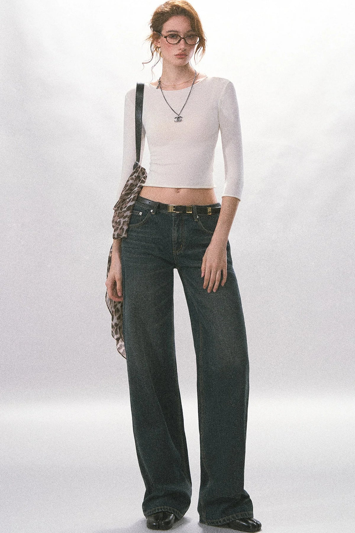 Basic Round Neck Knit T-Shirt