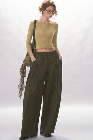 Basic Round Neck Knit T-Shirt