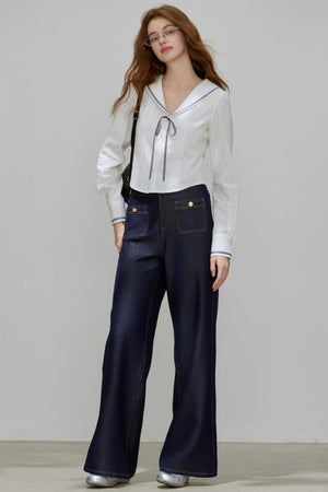 Basic Thin Maritime Casual Shirt