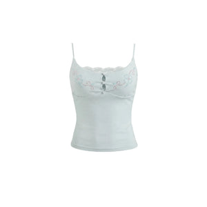 Beaded Embroidery Lace Camisole Top
