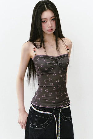 Beaded Floral Camisole Top