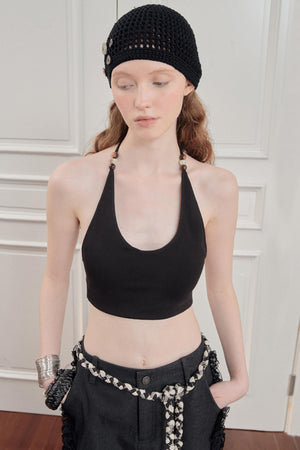 Beaded Halter Top
