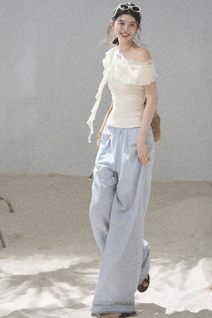 Before the Sunset Lace Off-Shoulder Top