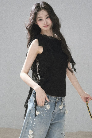 Before the Sunset Lace Off-Shoulder Top