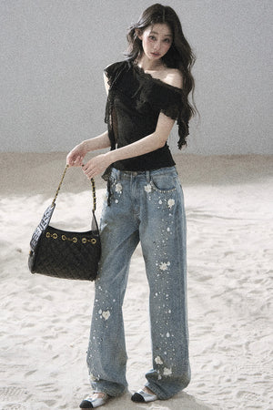 Before the Sunset Lace Off-Shoulder Top