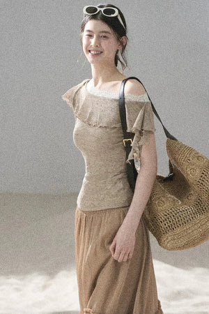 Before the Sunset Lace Off-Shoulder Top