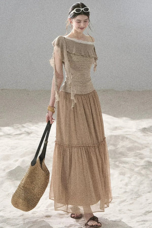 Before the Sunset Lace Off-Shoulder Top